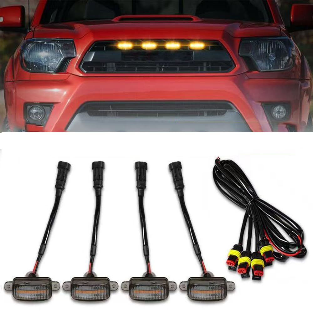 Luces LED para Parrilla Delantera de Carreras Ford Ranger T6 T7 T8 2015-2024, Accesorios Exteriores para automóviles.,A Yellow