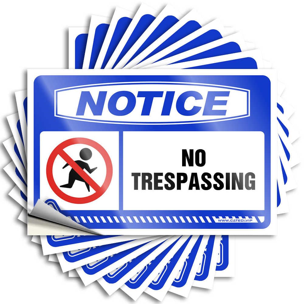 Funny Bumper Stickers for Adults Notice No Trespassing Stickers 10Pcs Car Sticker Adult Stickers Funny(8X12CM)