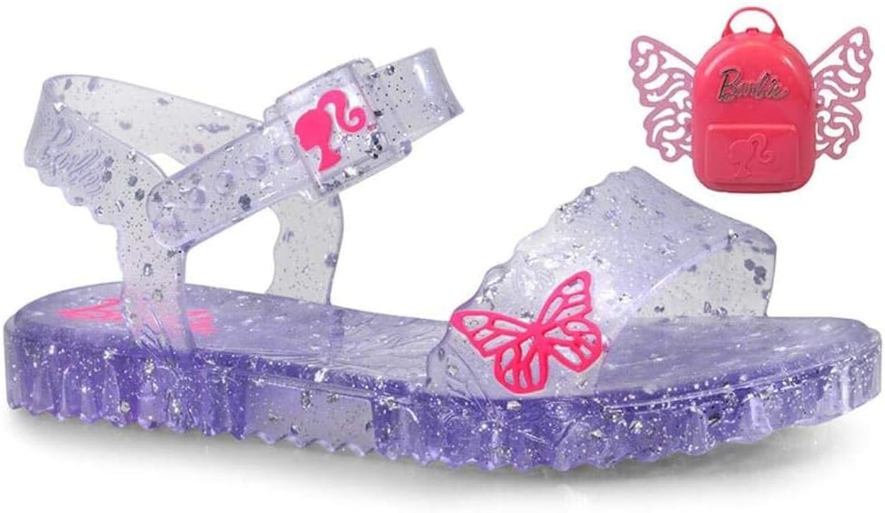 SANDALIA INFANTIL BARBIE BUTTERFLY VIDRO/GLITER GRENDENE 22370 |  Amazon.com.br