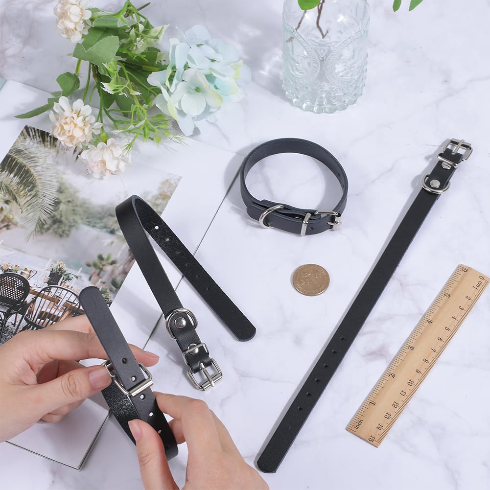 4 Cinghie Di Estensione In Pelle PU Con Fibbie Metalliche – Regolabili, Marrone Scuro – Per Kilt, Bici, Fai Da Te - 3