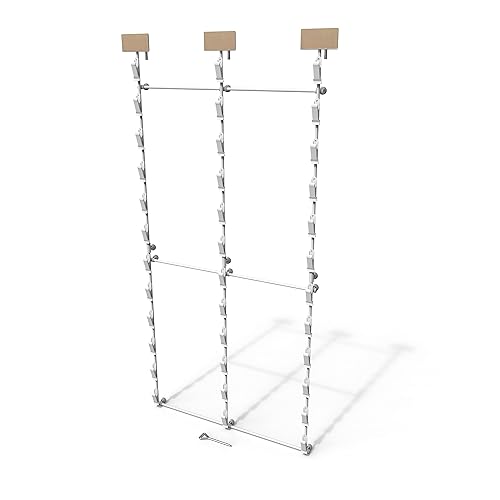 DS THE DISPLAY STORE 3 tiras colgantes, soporte para papas fritas para concesión, tiras de clip para merchandising, estante para bolsas de papas