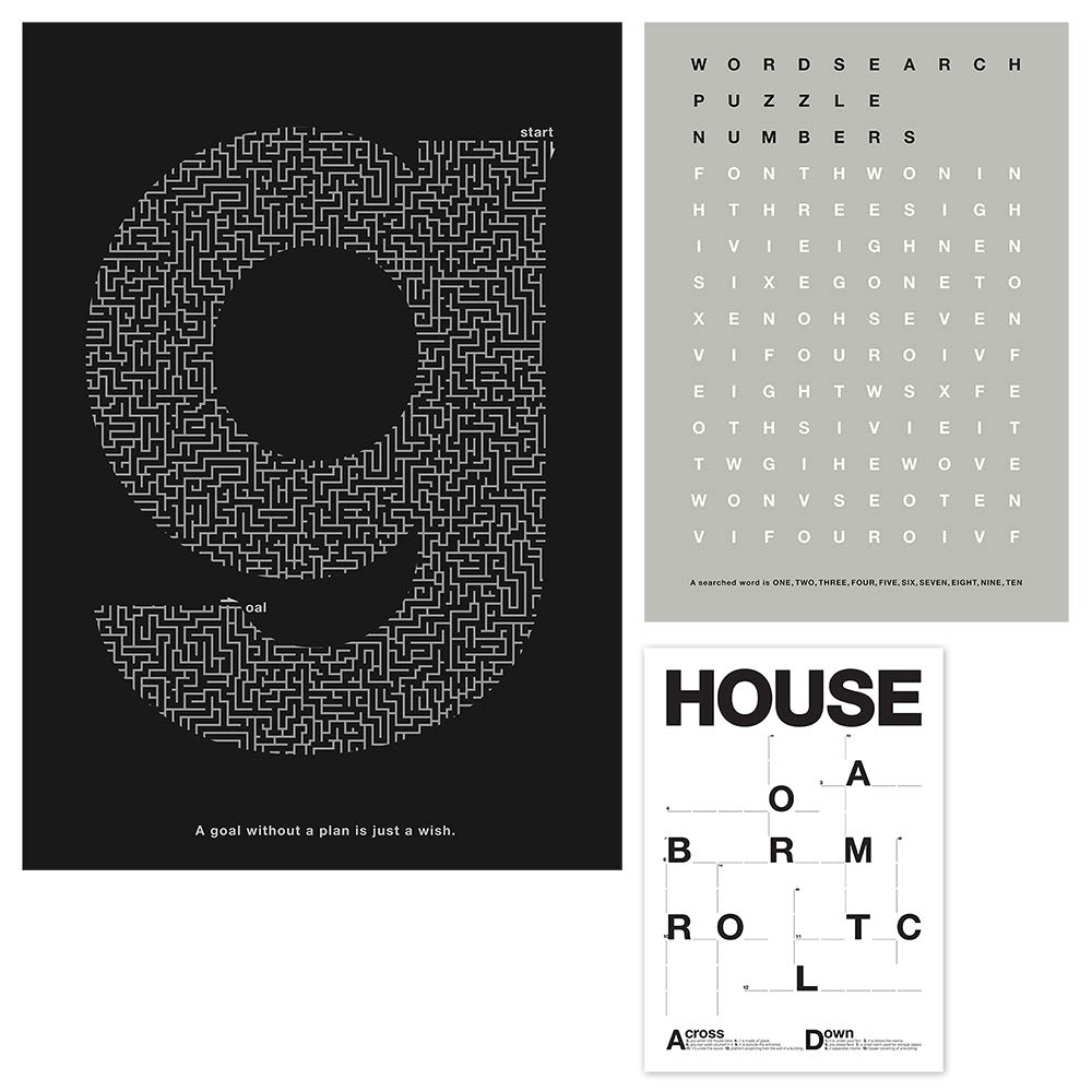 Amazon.co.jp: mon・o・tone 「WORD GAME POSTERS」（タイポグラフィー