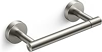 FORIOUS Brushed Nickel Toilet Paper Holder Wall Mount - Rustproof Stainless Steel Double Post Pivoting Dispenser for Bathroom
