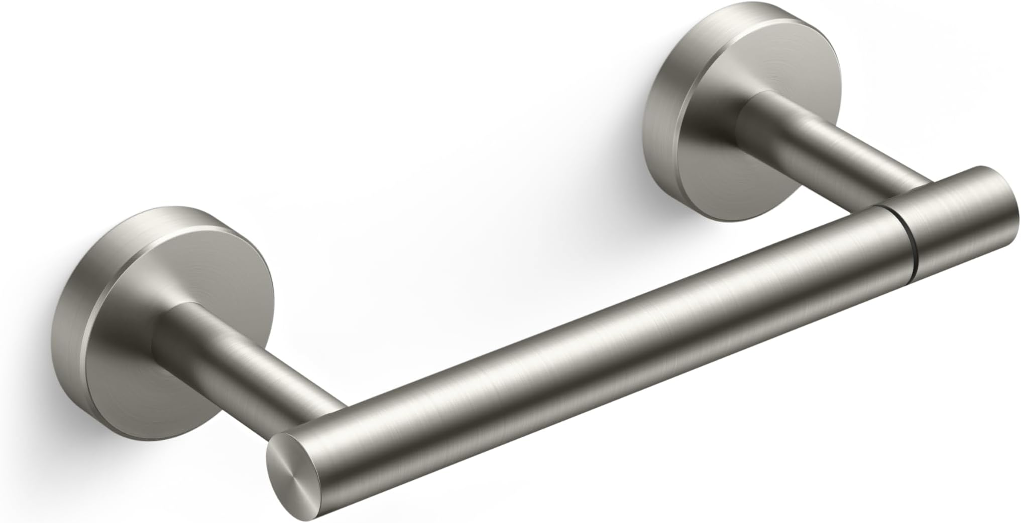 FORIOUSBrushed Nickel Toilet Paper Holder Wall Mount, Bathroom Toilet Paper Holder Brushed Nickel SUS 304 Stainless Steel, Double Post Pivoting Toilet Paper Roll Holder for Bathroom RV