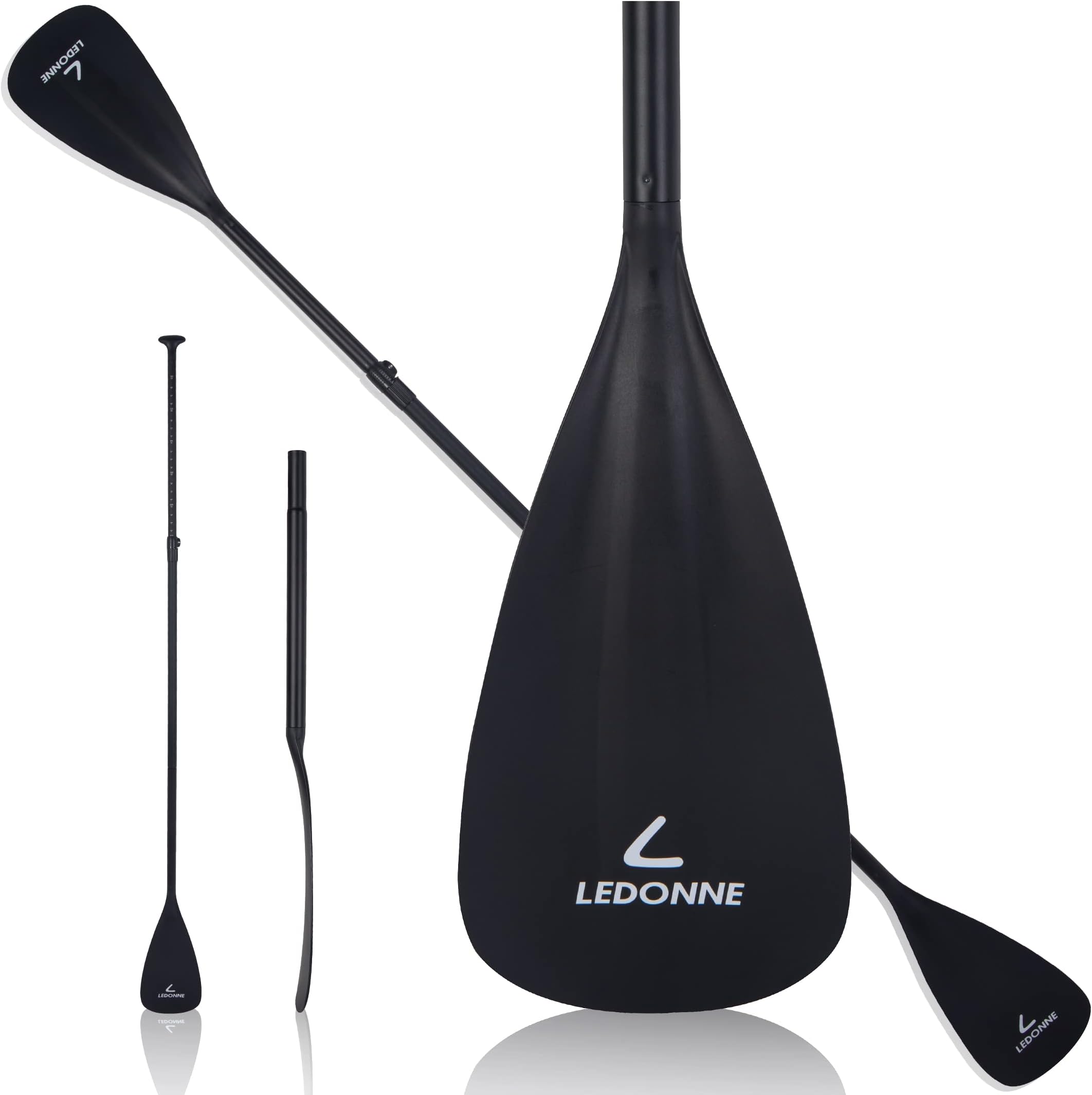 LEDONNESUP Paddle 4-Piece Adjustable Kayak Paddle Floating Lightweight Paddle Board Oar with Aluminum Alloy Shaft and 2 Nylon Blades Best Price Based on Our 3 Million Sets Per Year 500 bought monthly