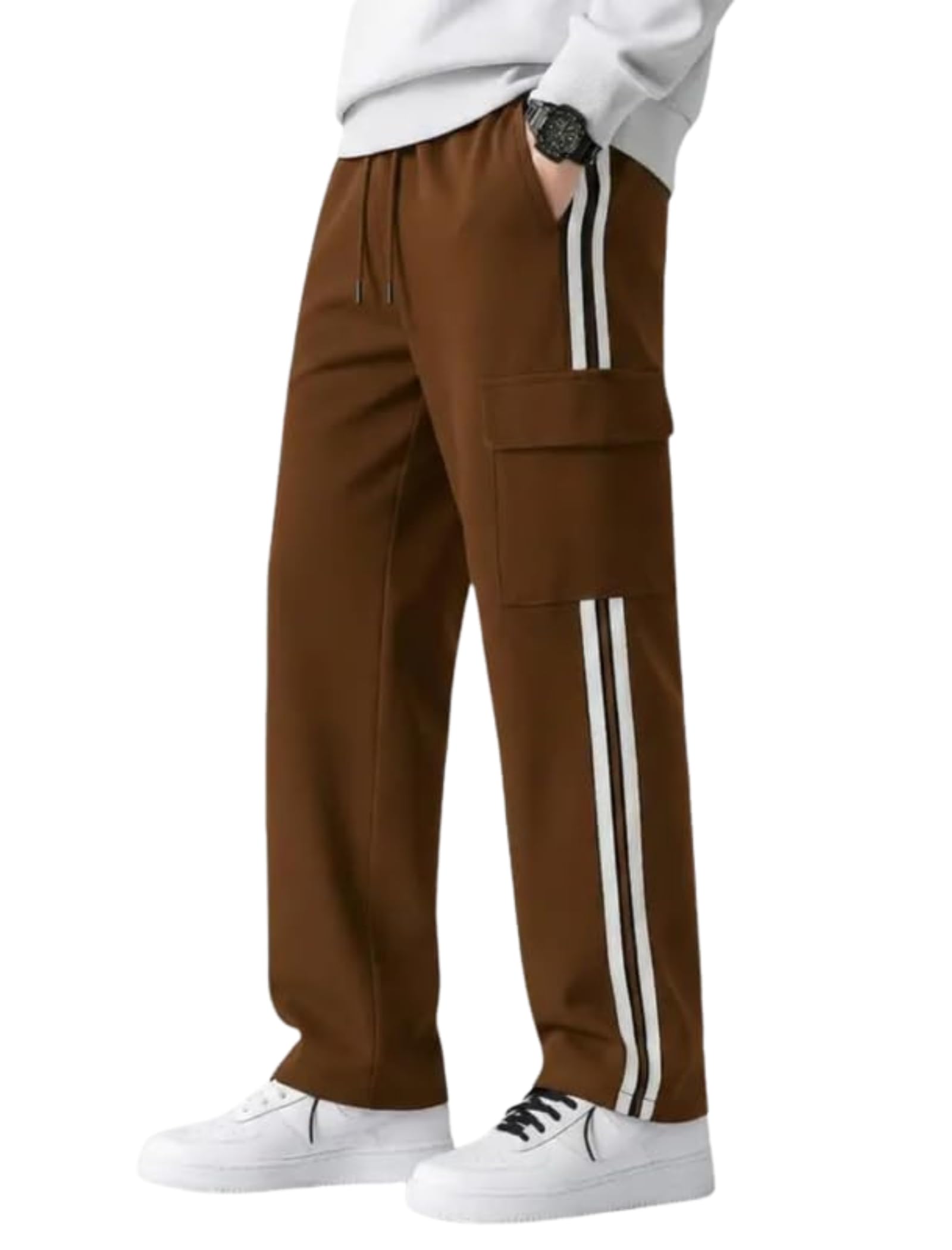 miramichi Men Self Design Track Pants with Elastic Waistband | Lycra Blend Stretch Fabric | Side Pocket Jogger Pants for Gym, Running, Sports-picture-44