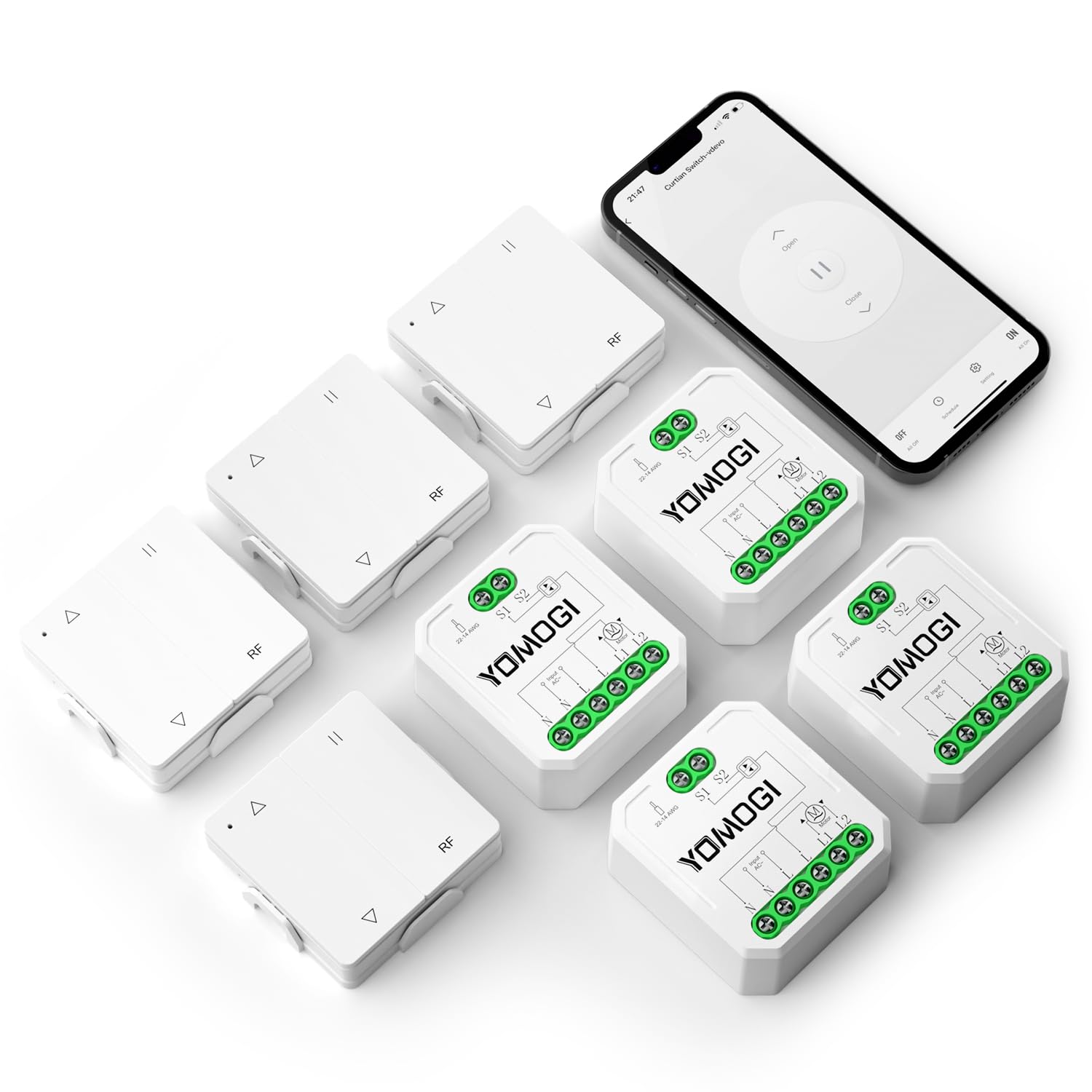4 Pack Módulo Persiana Conectada con Mando a Distancia RF