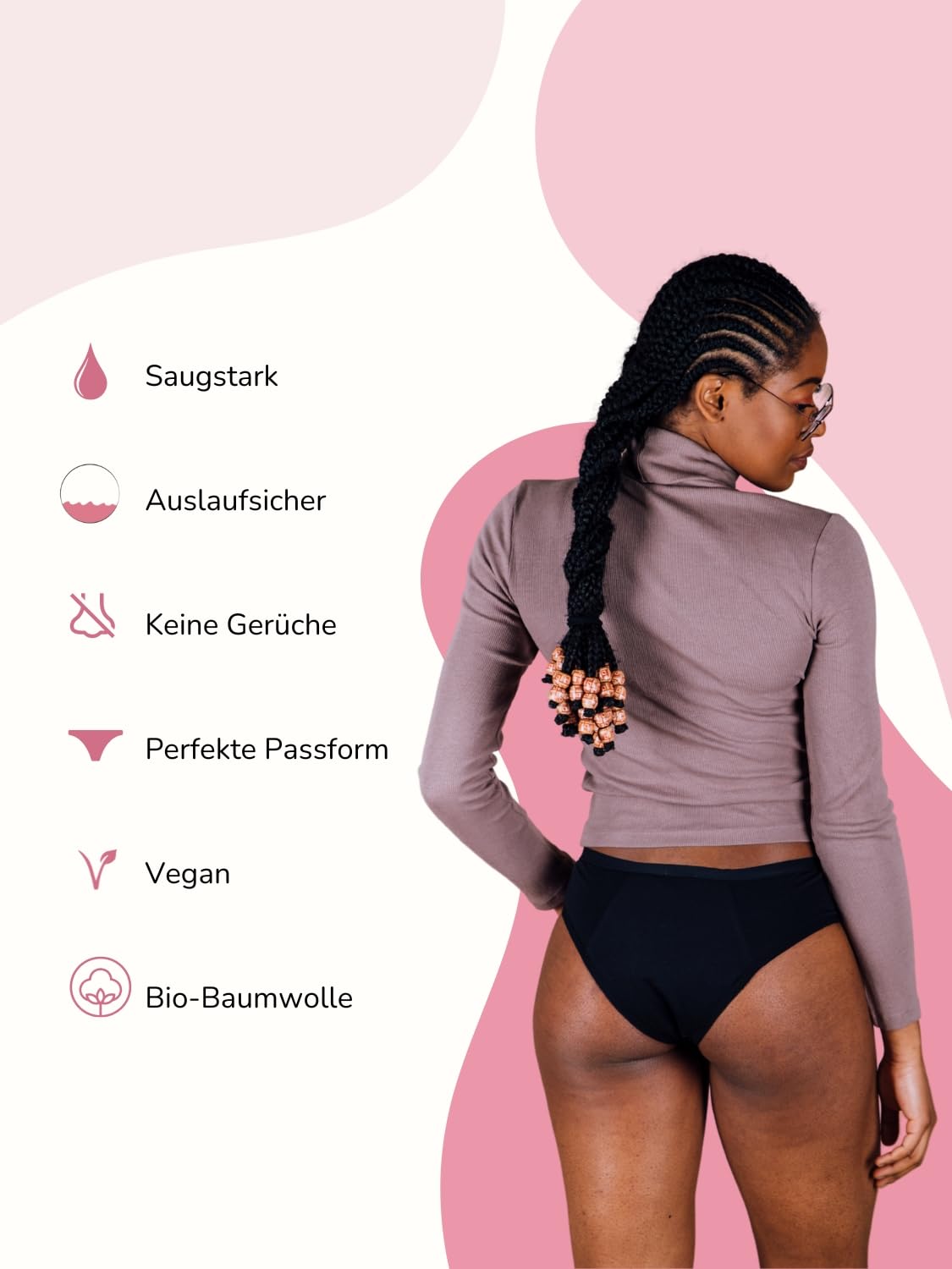 Taynie Biancheria intima classica extra forte, forte sanguinamento, lavaggio periodico, biancheria intima mestruale, sostituisce 3,5 tamponi, durata fino a 12 ore, lavabile fino a 60 °C