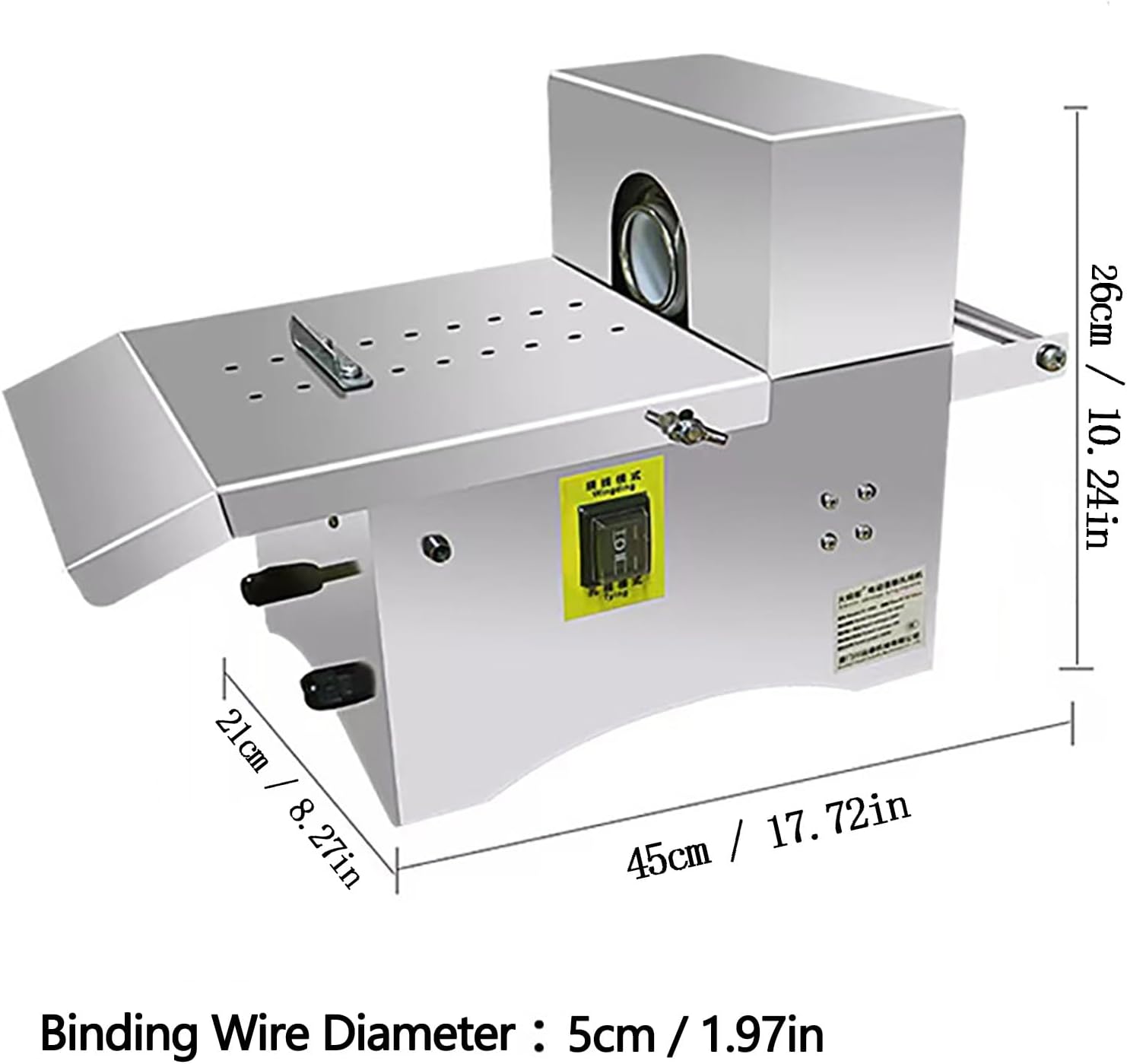 Red Sausage Knotting Machine, Low Noise, Long Lifespan, Durable Commercial Tying Machinery, Built-in Electric Winding Mode, Metal Gears, 2 Modes, Max Diameter 5cm