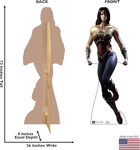 Miniatura 2 de Figura cartón de Batman de Injustice Gods Among Us (DC Comics), tamaño natural, se mantiene parada, Mujer maravilla, talla única