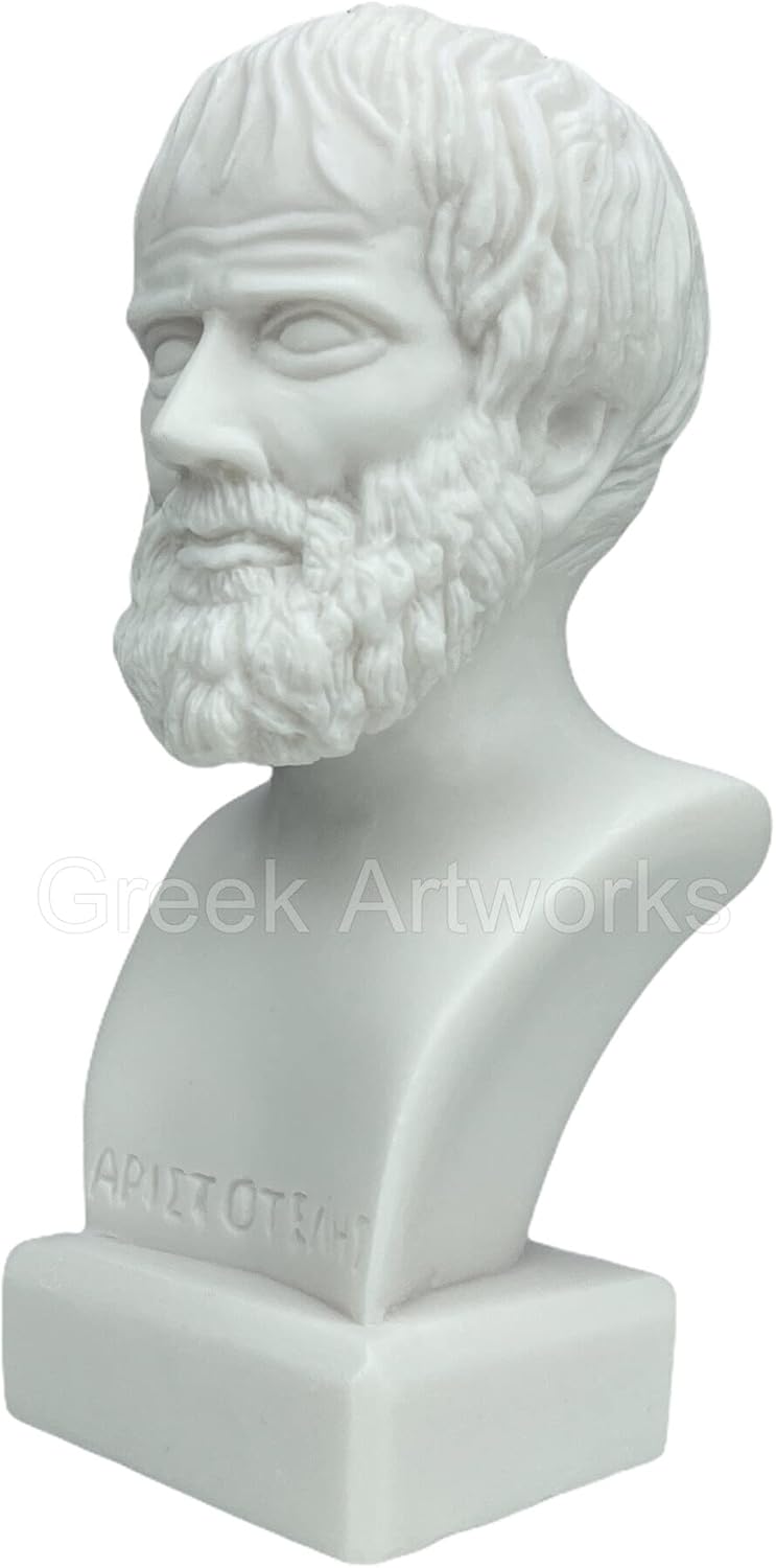 Aristotle Greek Philosopher Scientist Bust Head Statue Sculpture
