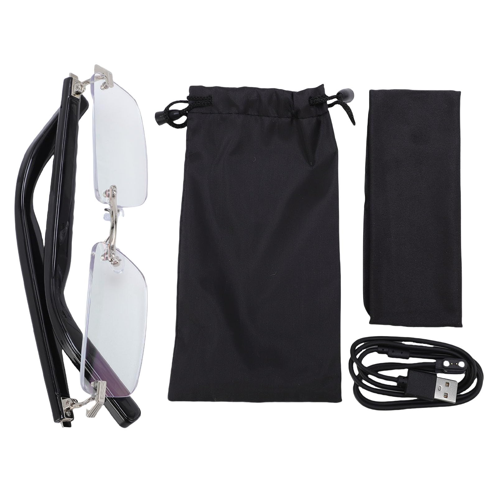 Occhiali Intelligenti con AI, Occhiali Bluetooth 5.3 con Oltre 100 Traduzioni, Video in Tempo Reale, Traduci a Mano Che Chiama una Musica, Multifunzionale per Uomo Donna (BLACK)