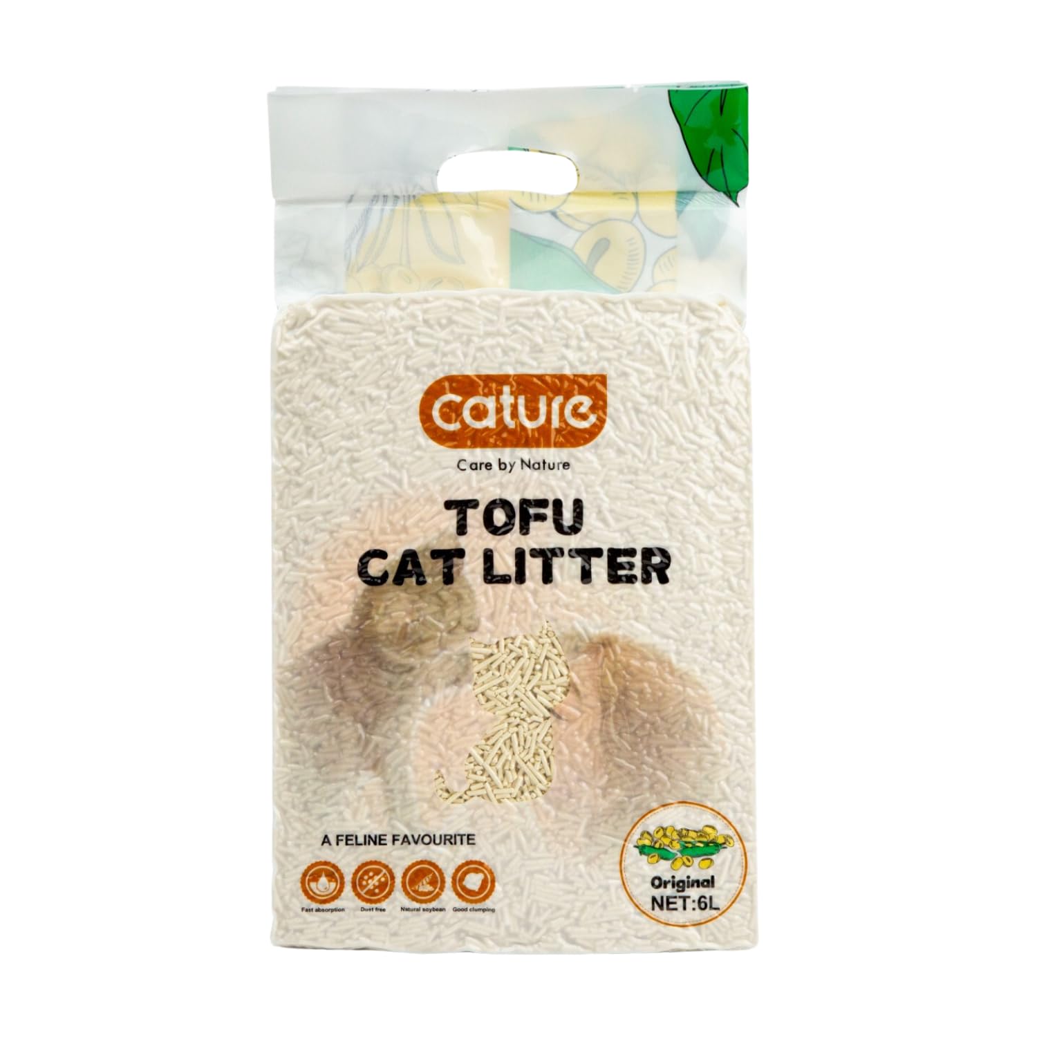 Cature Care by Nature Tofu Cat Litter Natural Flushable Clumping Liter Plant Based Biodegradable Ultra Odour Control 99% Dust Free Low Tracking Cat Litter (Original, 6L)-image-32