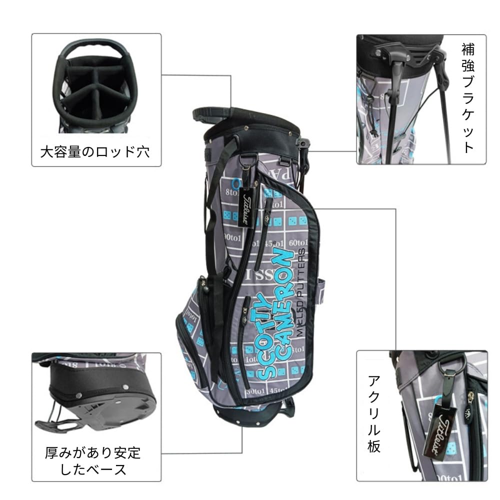 Titleist スタンド　ゴルフ　キャディバッグ リュック　軽量　フード付き Amazon | タイトリスト(Titleist) ゴルフ キャディバッグ 8.5型