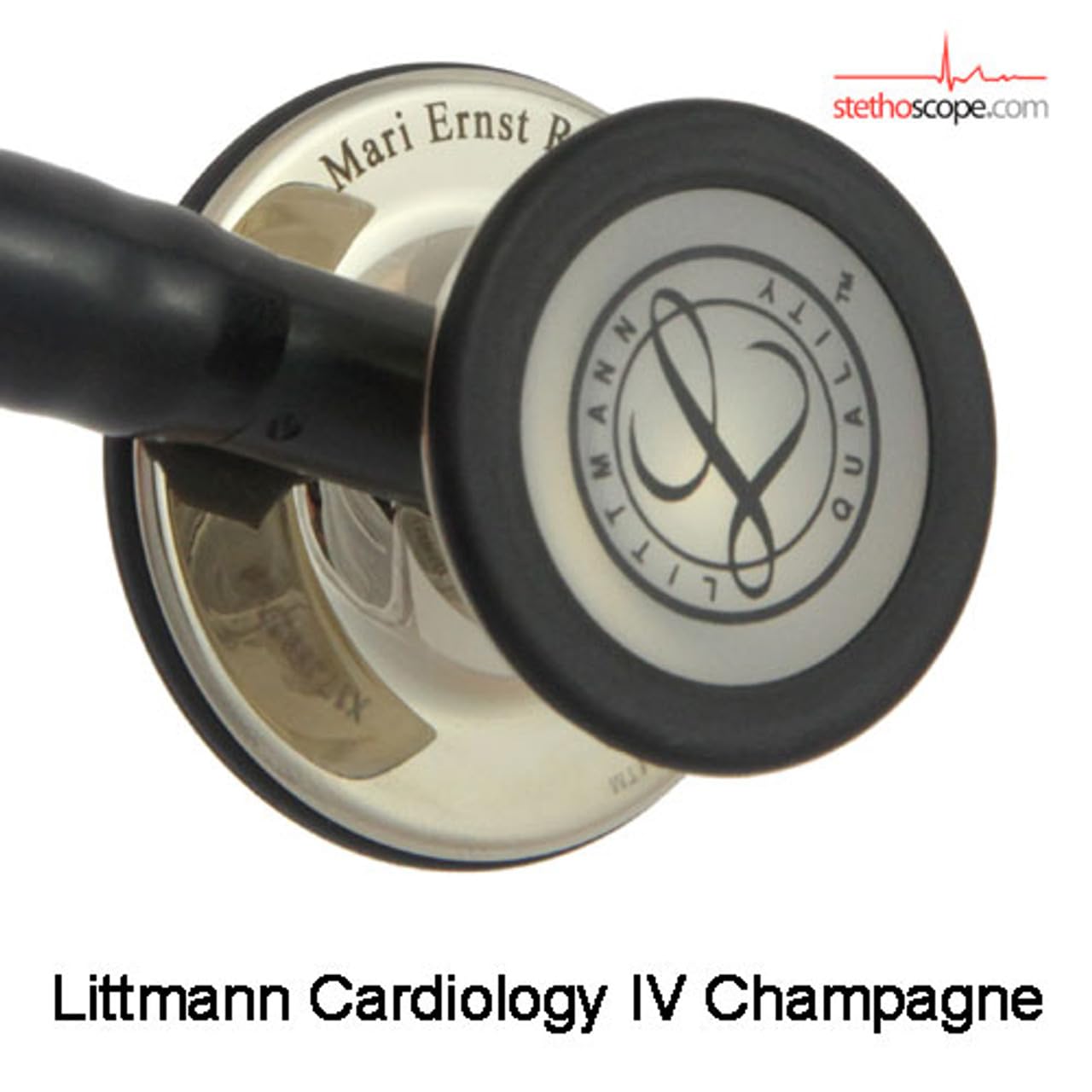 3M Littmann® Cardiology IV - Stetoscopio con incisione laser gratuita Blu Caraibi - Champagner - 6190