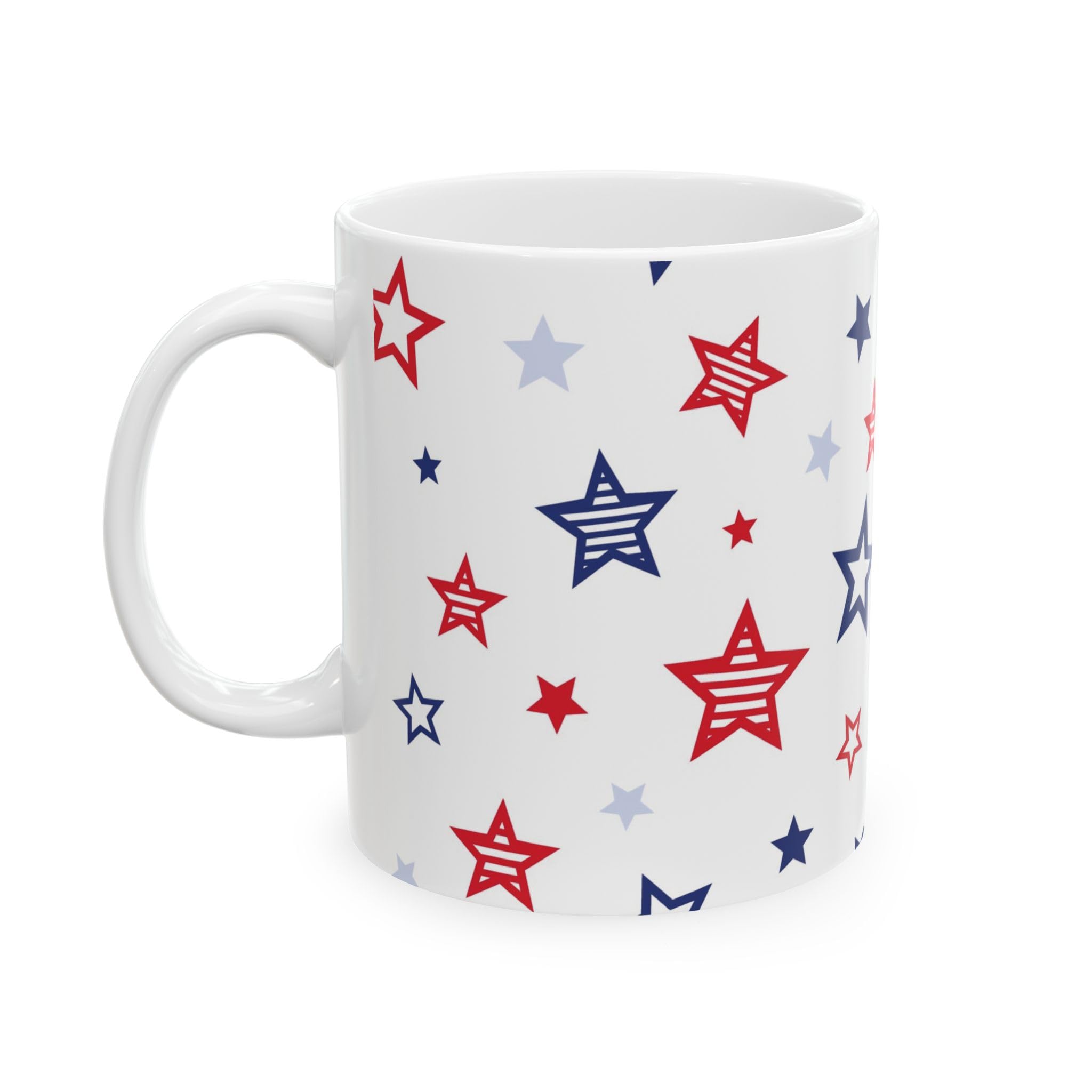 Lightfire Printing Patriotic American Flag Cup Novelty Coffee Mug for Office and Home Indepedance Day, Presidents Day, 4th of July Gifts – 11oz or