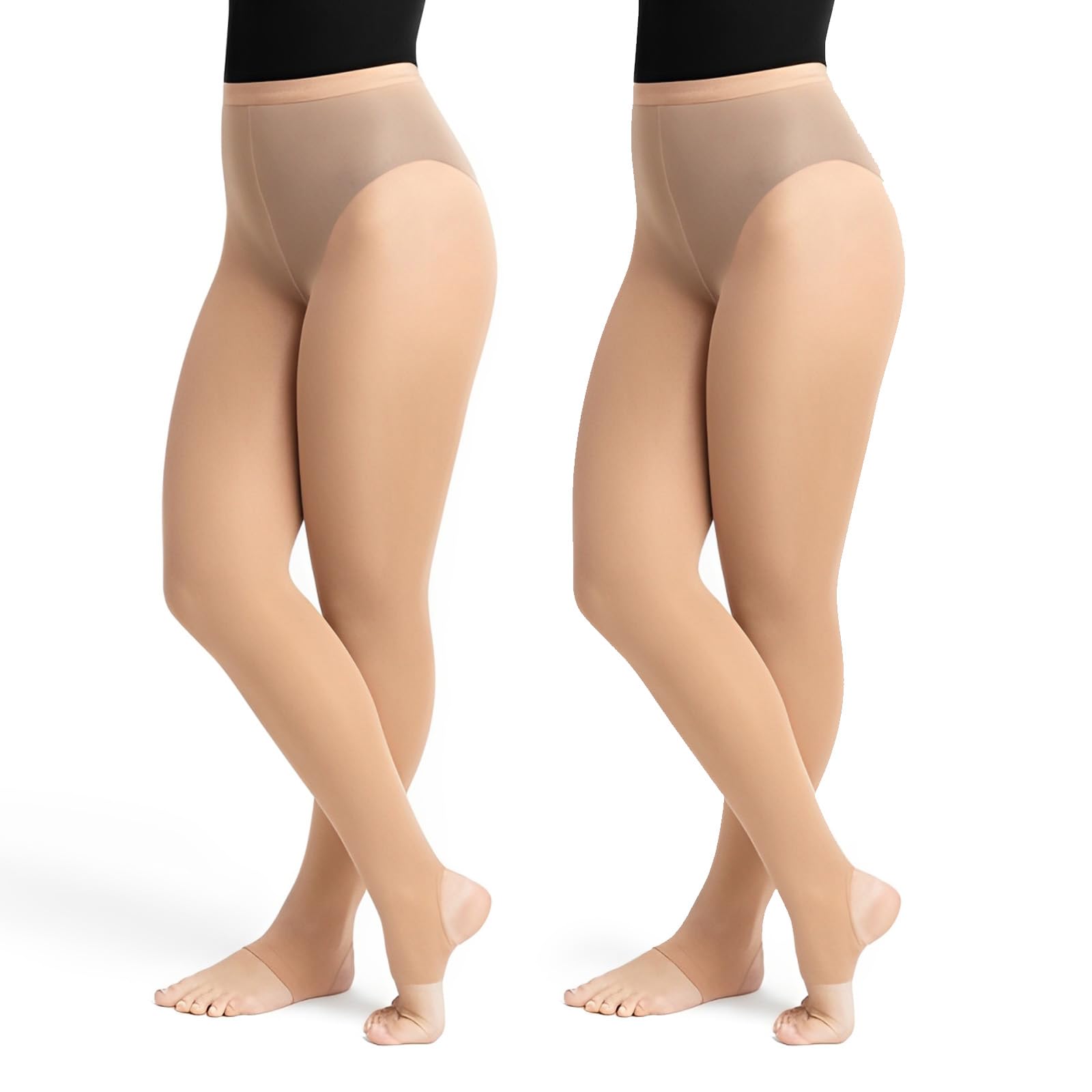 2 PCS Collant Danse Classique Fille, Collant Chair Femme pour Ballet Convient pour illes, Enfants et Adultes le Ballet le yoga la gymnastique la danse classique