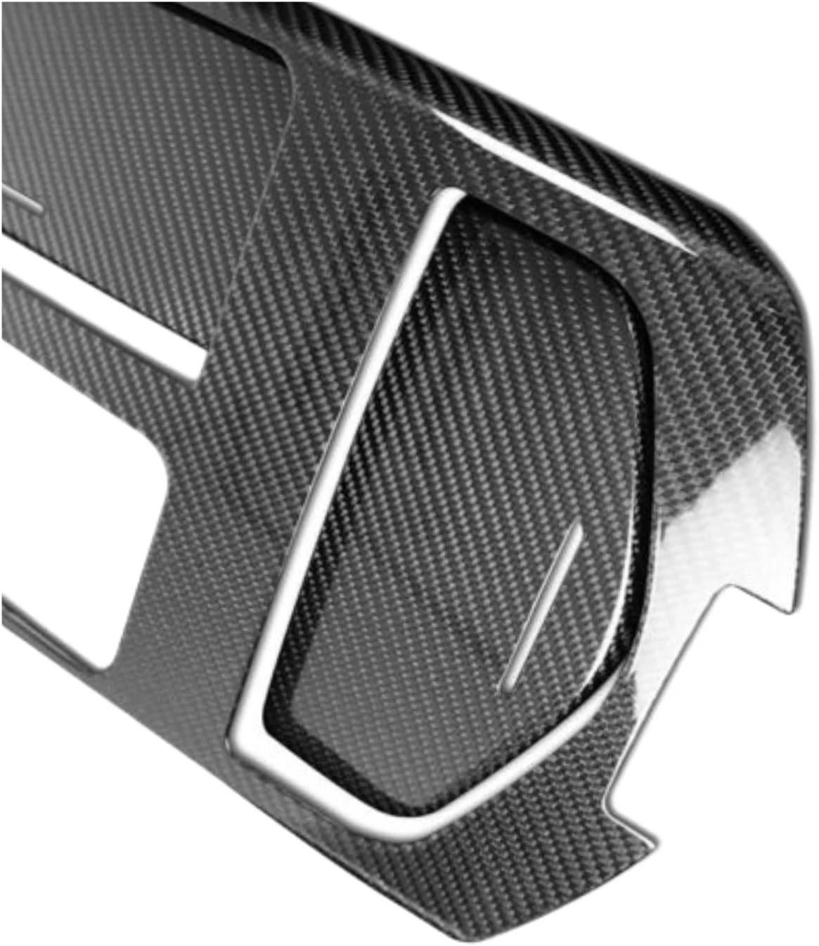 Carbon Fiber Center Style Console Panel Cover Trim Compatible with Maserati Ghibli 2013-2016 Black Gear Shift Car Replacement Parts