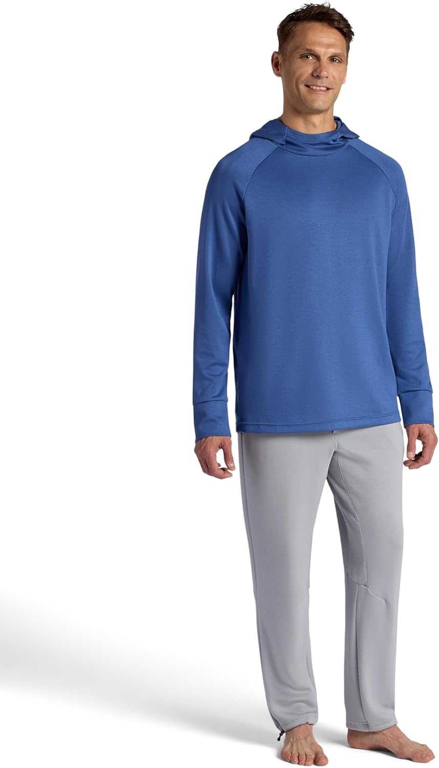 Gaiam Men's Flow State Long Sleeve Cowl Neck Hoodie, Standard Fit, Stretch Midweight Material - Image 3