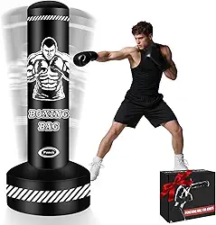 Saco de pancadas de pé para adultos e adolescentes, saco de pancadas independente de 177,8 cm, bolsa pesada, mulheres e homens, bolsa de boxe com suporte, para treinamento, MMA, fitness, casa