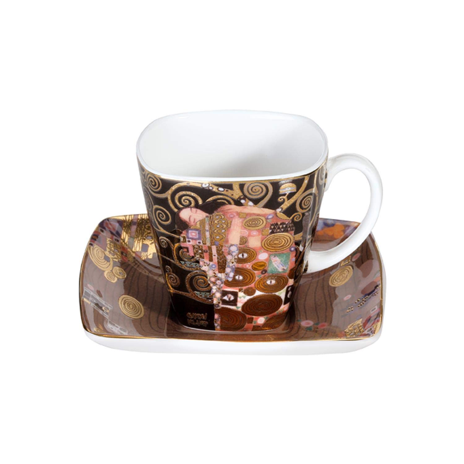CREAFLOR HOME 2er Set Gustav Klimt Espressotassen Judith I + Die Erfüllung Goebel Porzellan