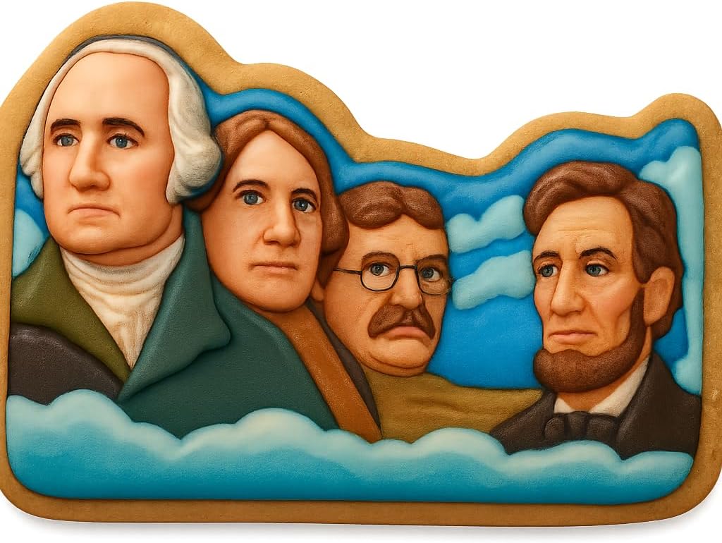 Mount Rushmore Faces Cookie Cutter - 4x3" Fun Creative Baking Design