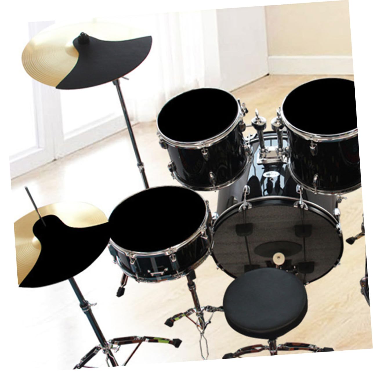 8 Stück Teiliges Drum Dämpfer Pad aus Schallabsorbierendem Wiederverwendbar Leichte Silent Drum Matte für Präzise und Geräuscharmes Schlagzeug Üben
