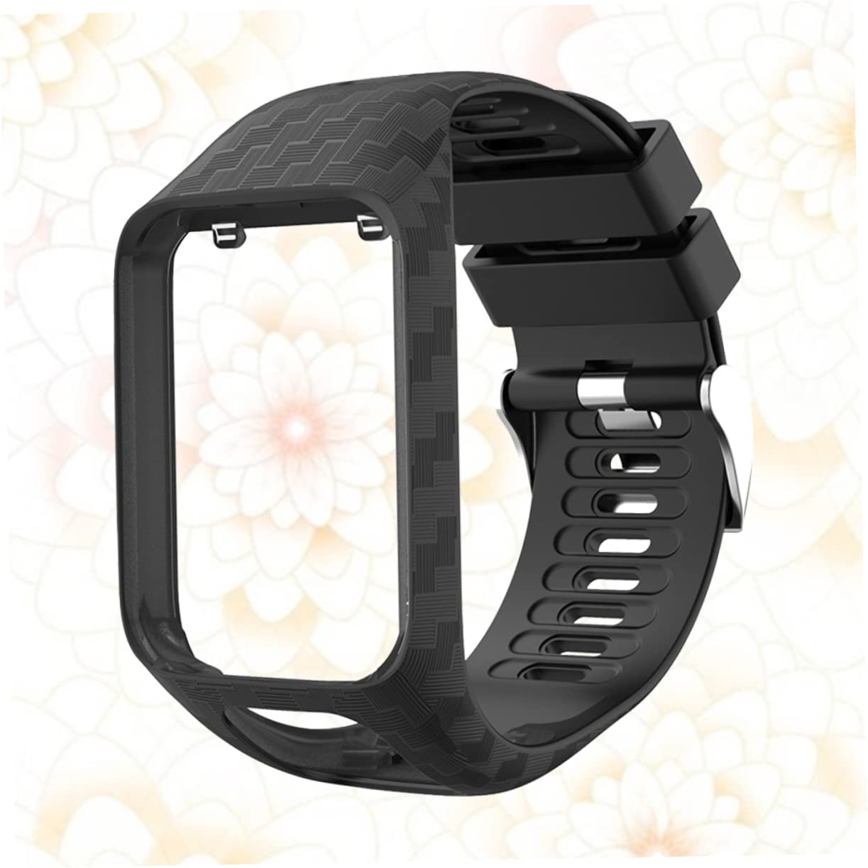 Uonlytech 2piezas Correa De Reloj De Silicona Para Series Compatible Color Negro Fácil Instalación y Comodidad