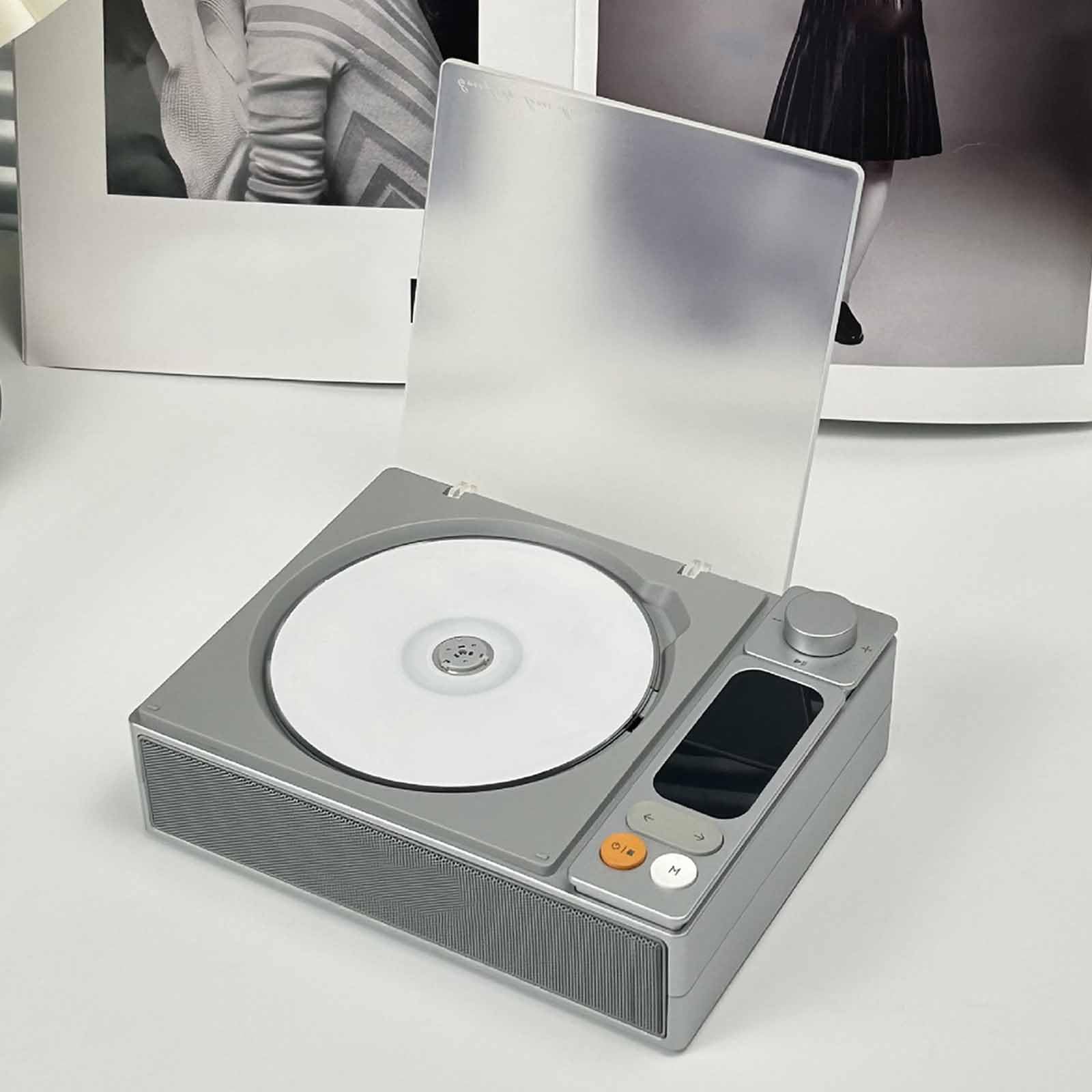 Lettore CD portatile, ricaricabile e compatto, con suono ad alta fedeltà multiformato e altoparlanti integrati, leggero e resistente, per casa, ufficio, viaggi