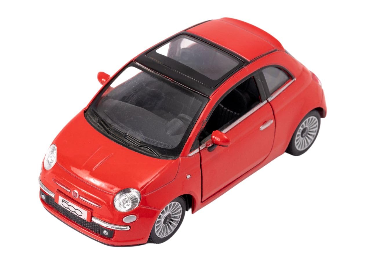 Easy Toys Model Car Compatible with Fiat 500 2007. Scale Toy Car with Opening Doors. Car modeling. (Red)