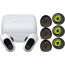 Sony INZONE Buds Truly Wireless Noise Canceling Gaming Earbuds with 360 Spatial Sound White Bundle with Silicone Earbud Replacement 4 Items