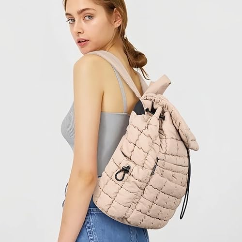 Miniatura 7 de CLUCI Mochila acolchada acolchada para mujer, mochila ligera e informal para viajes