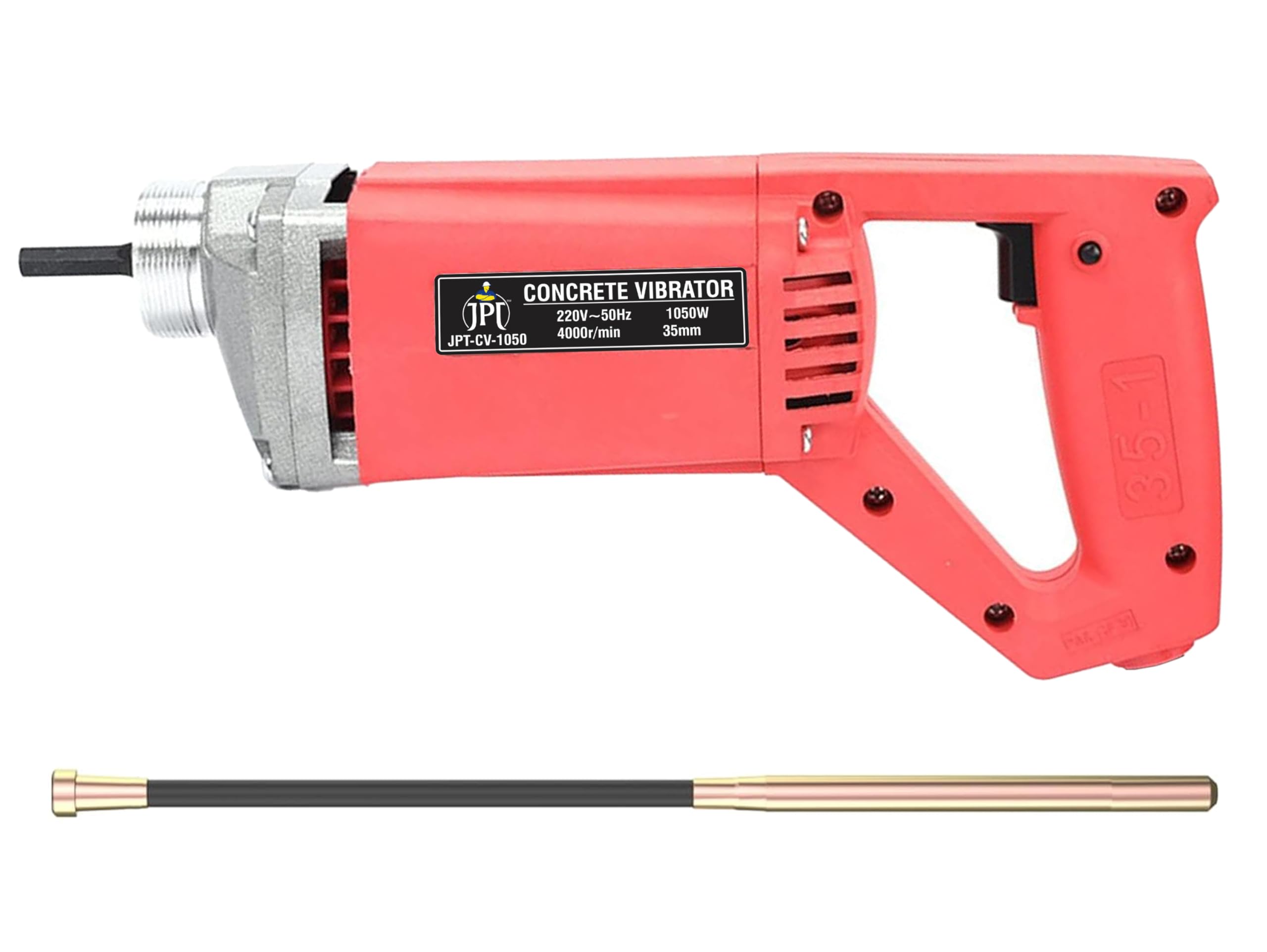 JPT 1050W Heavy Duty Concrete Needle Vibrator With 1.5 Meter Needle 4000 Vibrations per Minute (B0CTFKXDDK) Amazon Price History, Amazon Price Tracker