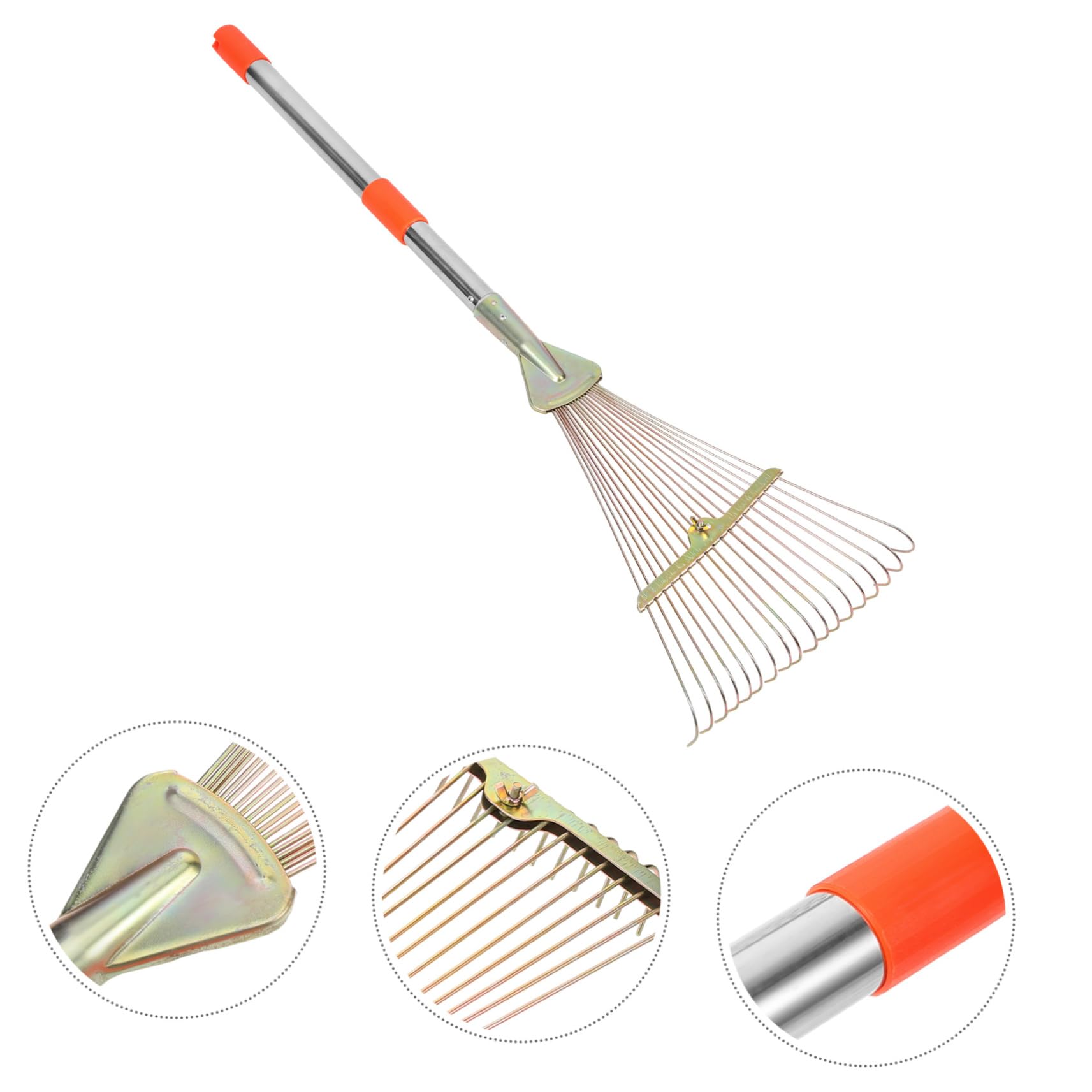 Rastrello Telescopico Ergonomico Per Giardinaggio Rastrello Per Terreno Con Manico Estensibile Strumento Di Pulizia Per e Paesaggi Resistente e Facile Da Trasportare