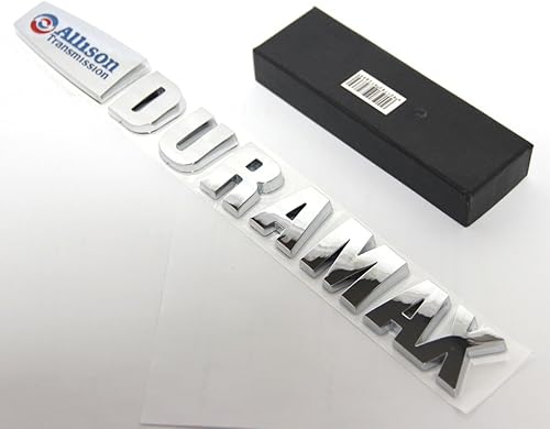 Miniatura 9 de Yoaoo 2 emblemas Allison Duramax para GM 2015 Silverado 2500HD 3500HD, fabricante original, Negro (Black-1)