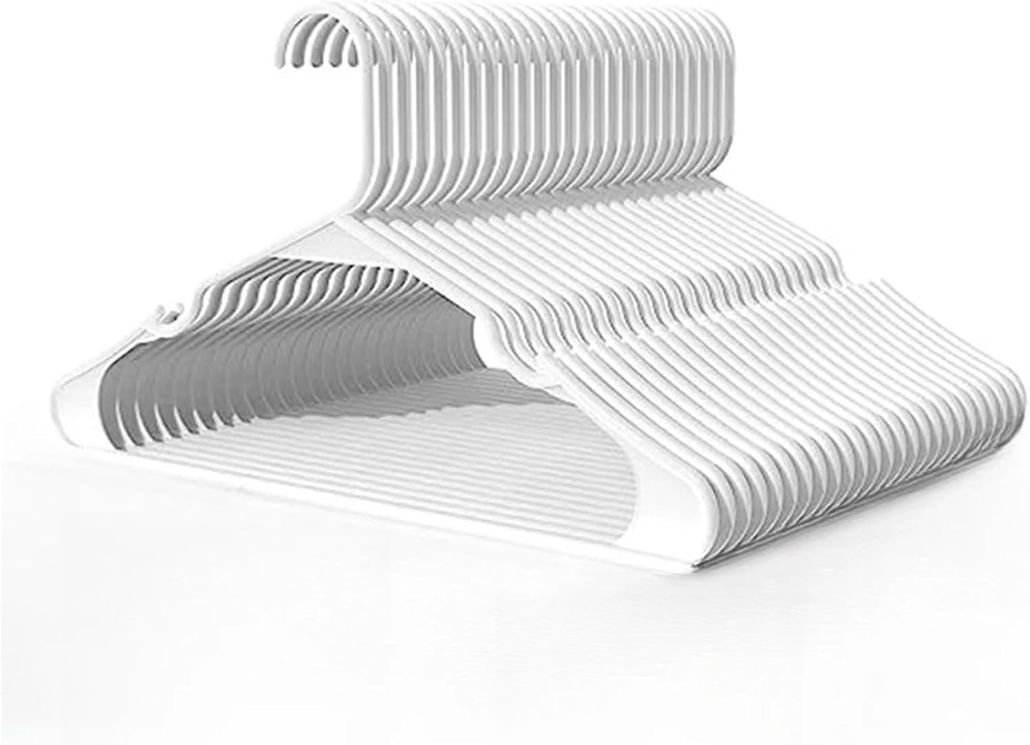 Coat Hanger Home Clothes Hangers - Plastic Space Saving Coat Hanger with Shoulder Grooves for Closet(Black,Pack of 20)