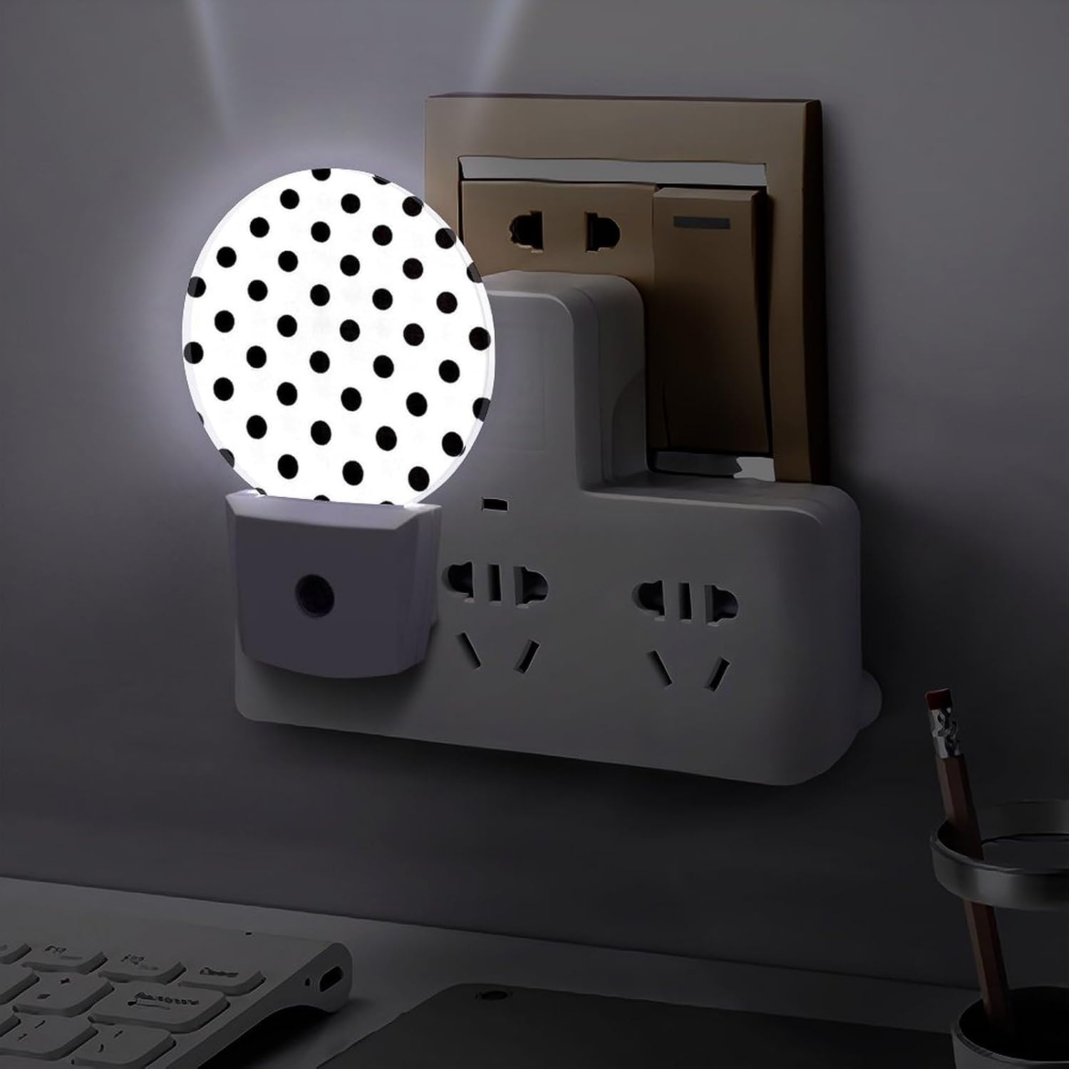 Polka Dot Plug-in LED Nightlight Wall Night Light image 5