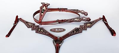 CHALLENGER Sale Horse Saddle Tack Rodeo Bridle Western Leather Headstall Breast Collar 7880