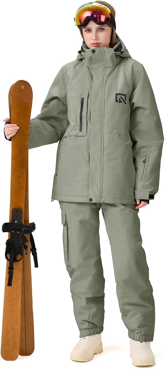 GS SNOWING Women's Ski Jackets and Pants Set Windproof Waterproof Snowboard Jacket Bibs Two Piece Ski Suits - Image 5