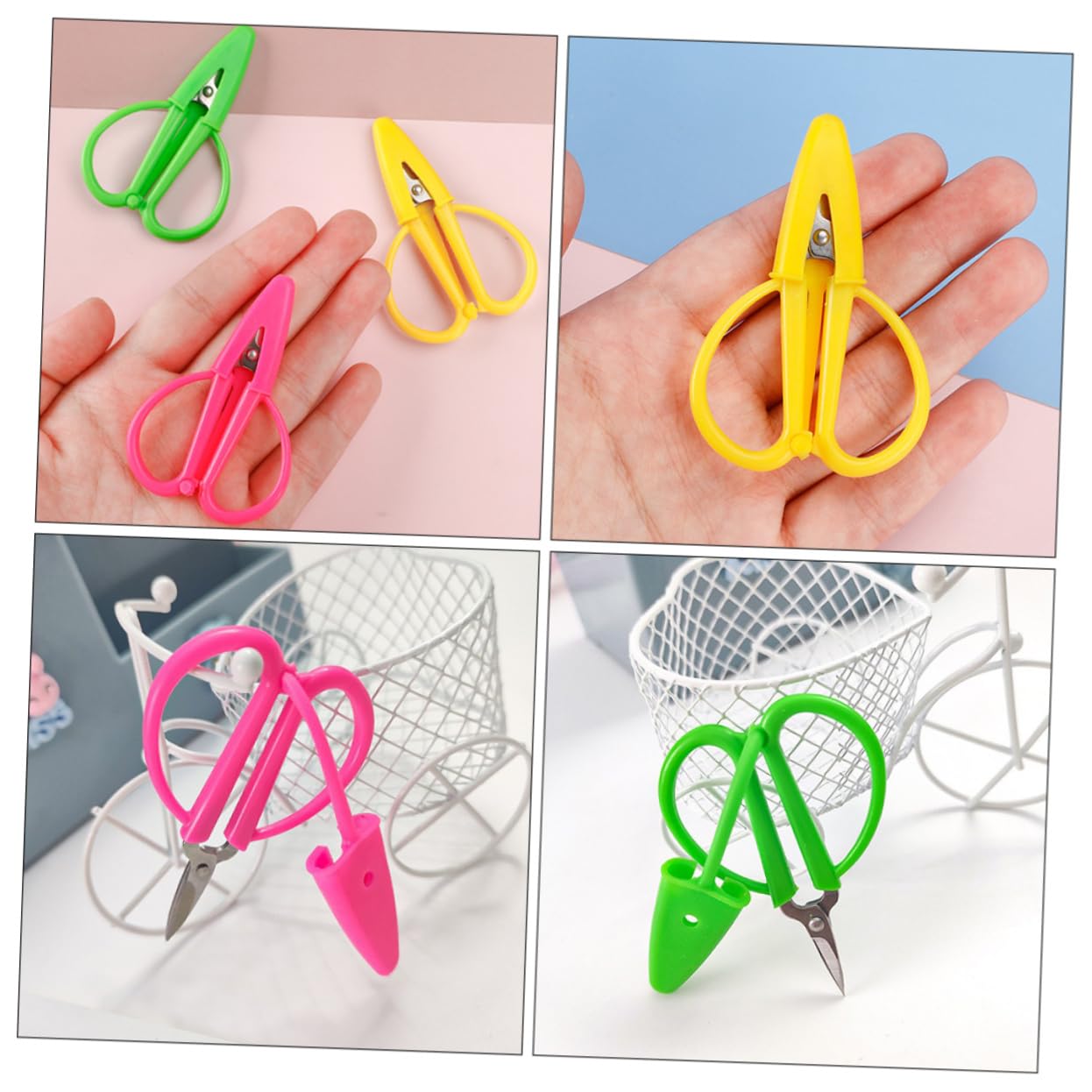 STOBOK 30piezas Mini Tijeras De Bordado Multifuncionales De Inoxidable Con Funda Protectora Para Manualidades y Costura Pack