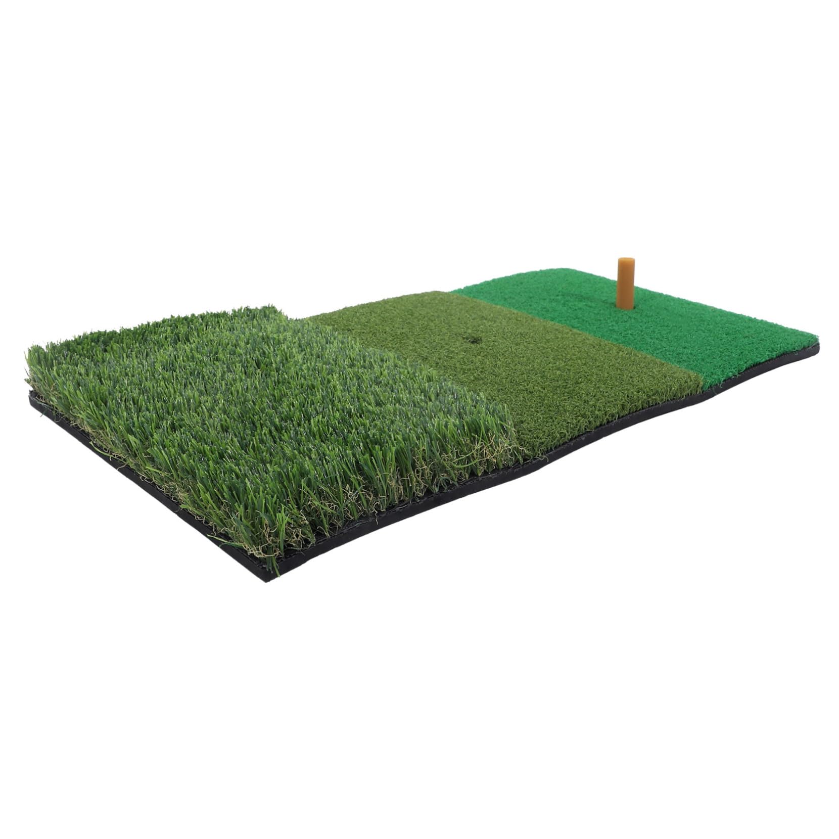 NAMOARLY Golf Practice Mat Set Triple Turf Hitting Chipping Driving Pad with Tee Holder Golf Mats