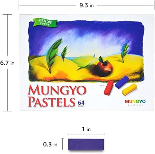 Miniatura 3 de Mungyo Soft Square Pastels Tiza, Surtido de 64 Colores. Disfruta de Dibujo y Pintura con Pasteles Mungyo Profesional de Calidad Artista. Perfecto