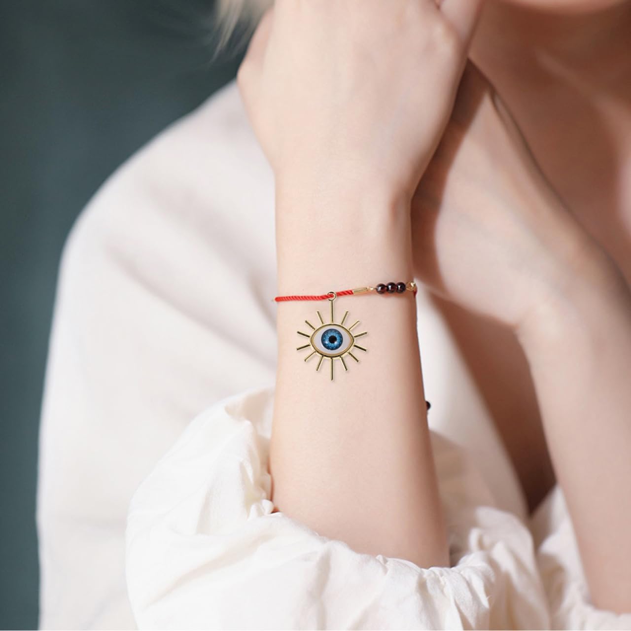 VILLCASE 10pcs Evil Eye Charms, Jewelry Charms Alloy Connector Pendants for Necklace Bracelet Earring Making for Unique Craft Projects Skin-friendly Jewelry Accessories - Image 5