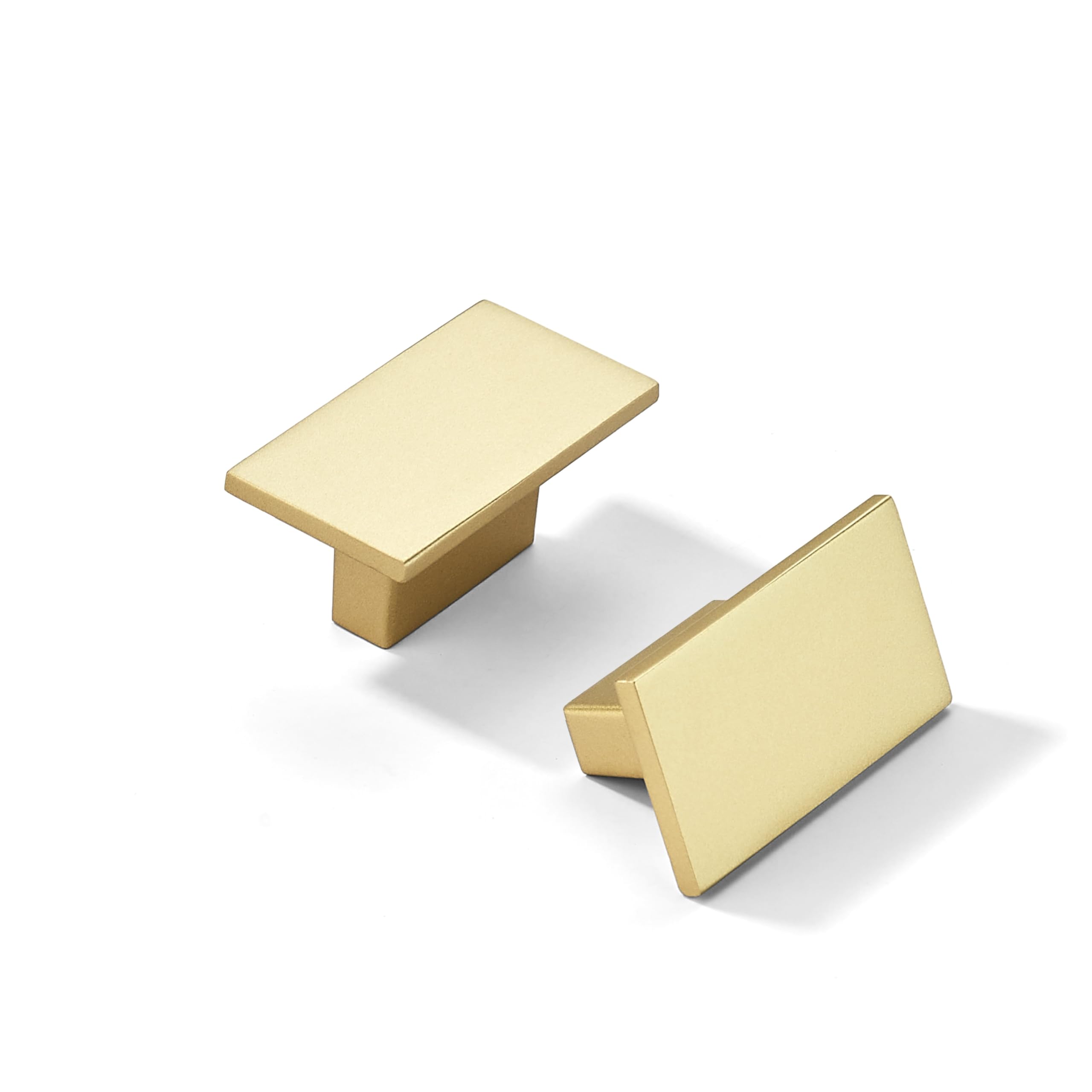 Khtumeware - 170025 Square Knob, Matte Champagne Gold, 1 - 13/32 in (36 mm), 10 Pack