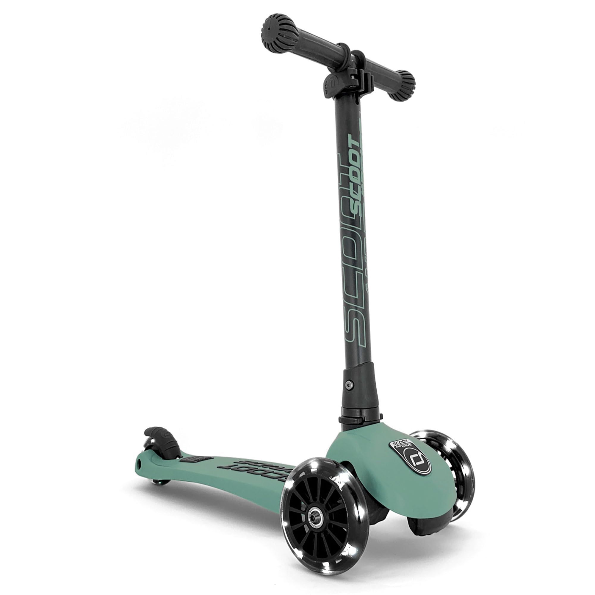 Scoot & Ride Stand-up Push Scooter for Children Ages 3-6, Highwaykick 3, Forest