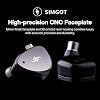 Linsoul SIMGOT EM6L 1DD + 4BA Hibrit Sürücülü Kulak İçi Monitör, Oyun Kulaklığı, 3D Baskılı Reçine Muhafazalı HiFi IEM Kulaklık, Çıkarılabilir OFC Gümüş Kaplama Kablo (Siyah, SIMGOT EM6L)