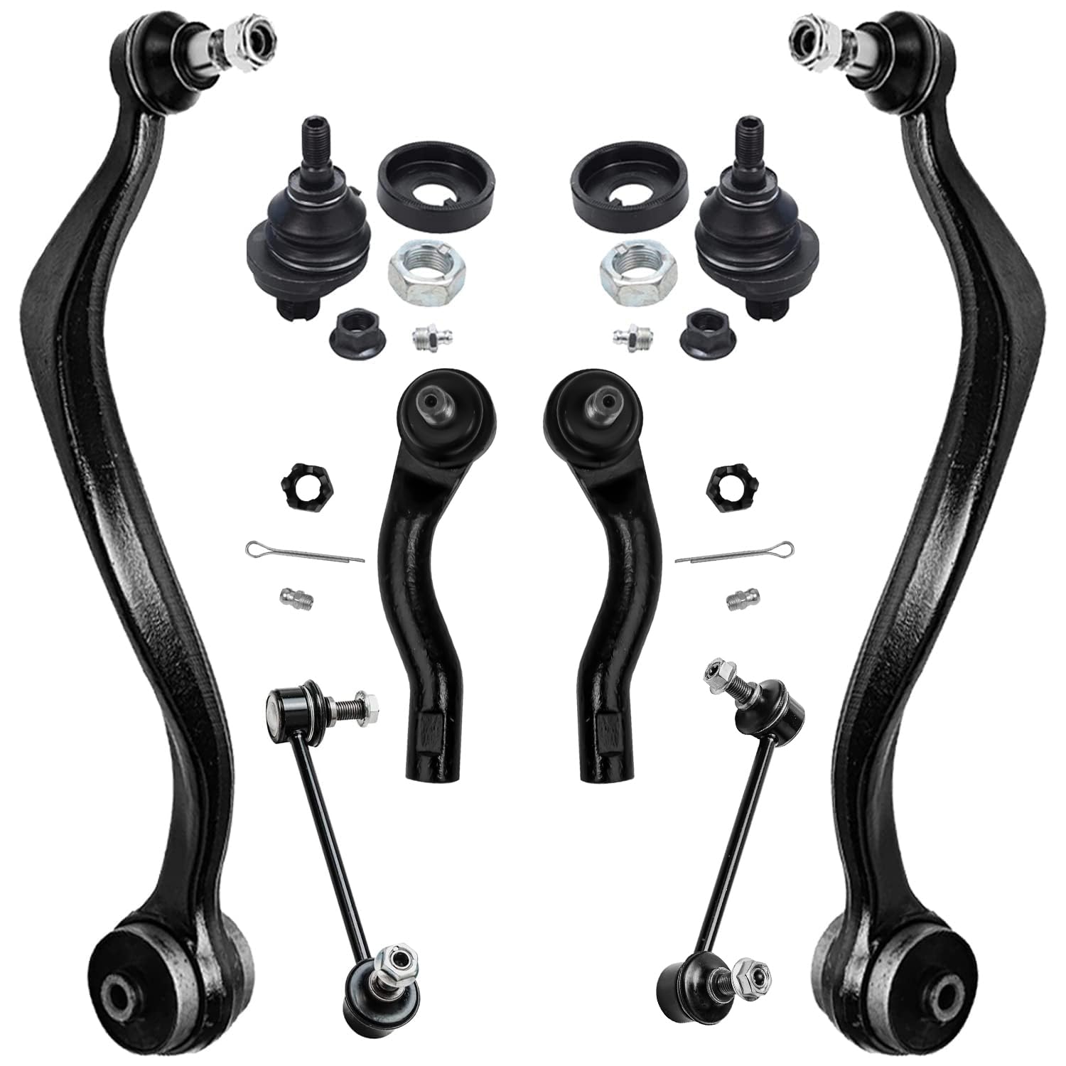 Detroit Axle - Front Lower Control Arms Upper Ball Joints Sway Bars Outer