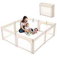 Vista 15 de Doradotey - Corralito para bebés, plegable, con forma y tamaño ajustable, gran centro de juegos, corralitos de juego para bebés, patio