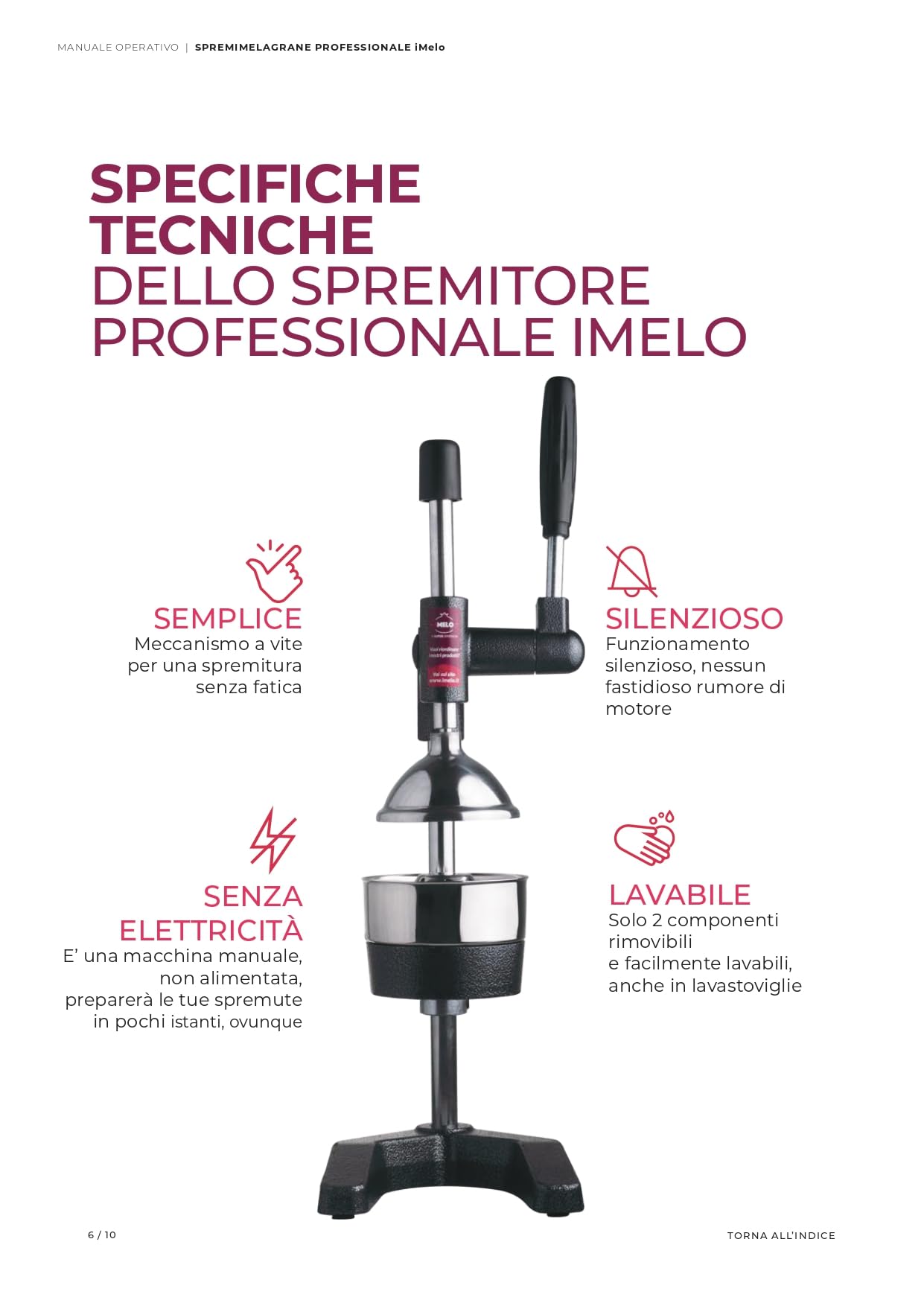 Spremi melograno e spremiagrumi manuale professionale - spremi melagrane, arance, limoni e tutti i tipi di frutta - senza elettricità