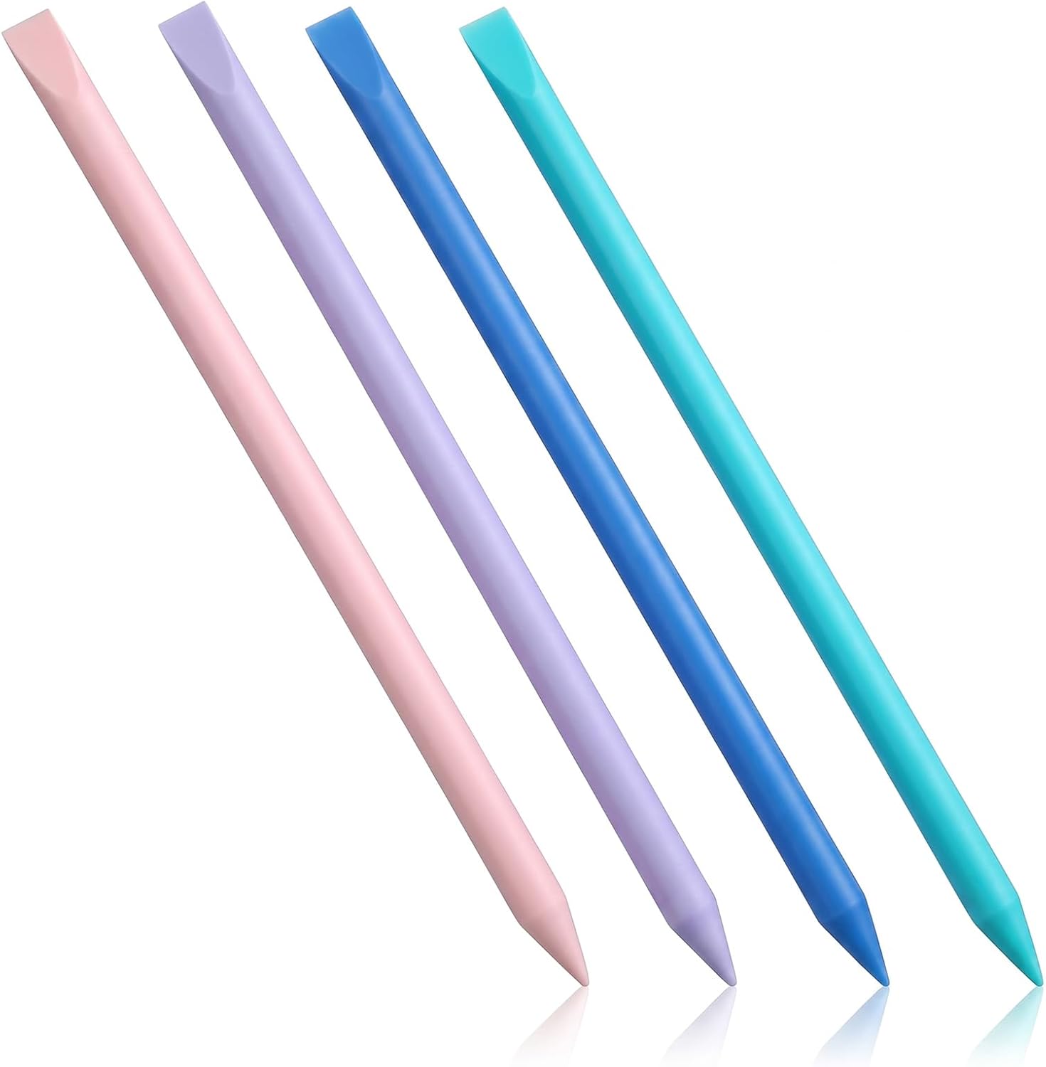 4 Pcs Silicone Stir Sticks, Silicone Paint Mixing Sticks | Silicone Mixing Stick, Reusable Epoxy Resin Stir Sticks for Mix Resin, Paint, Arts, Crafts, Handmade Crafts, 4 Colors